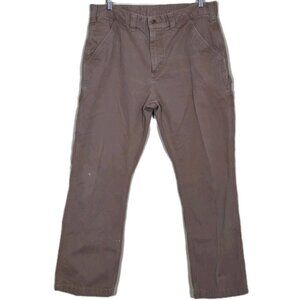 Carhartt Pants Men 36x30 /29 Khaki Dungaree Cargo Twill Carpenter B324DKH FLAWS